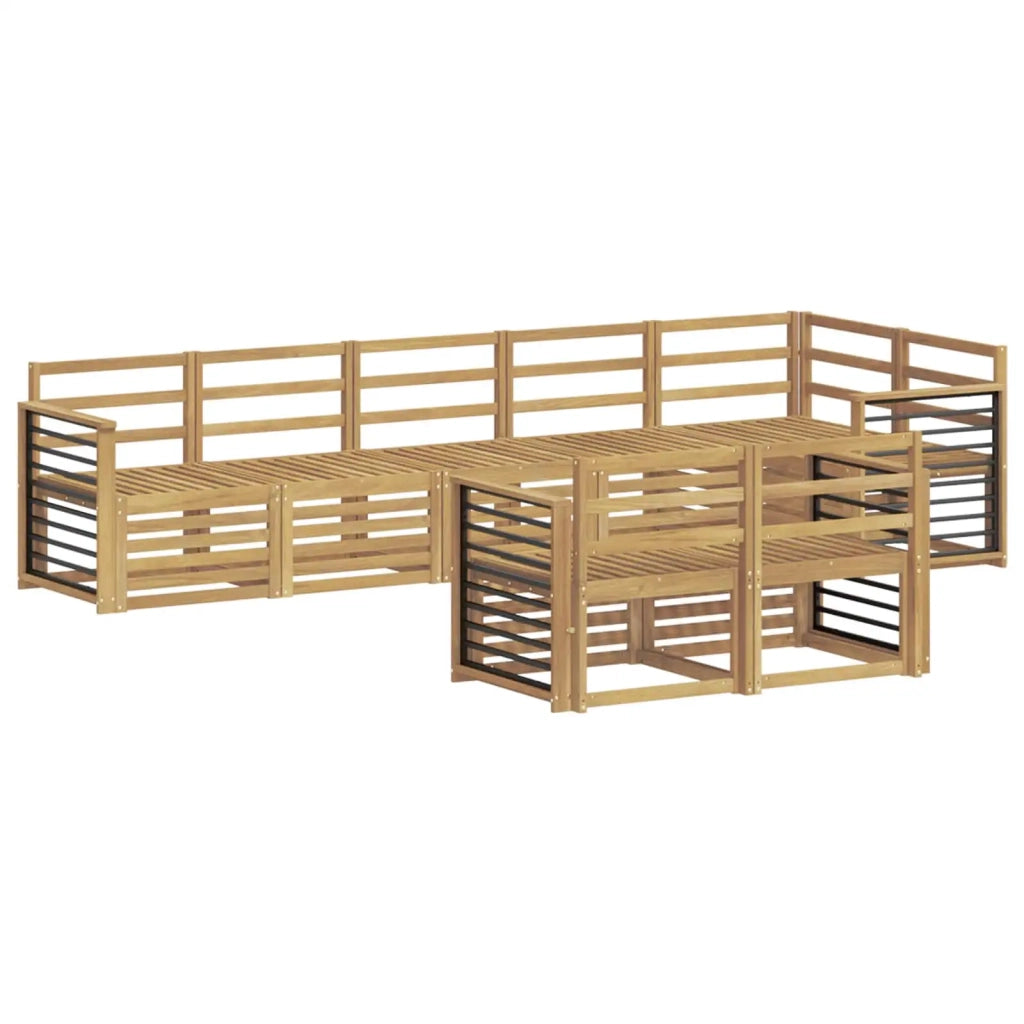 Set di divani da esterno 8 pcs Bianco 306 x 128,5 x 73 cm 3392044