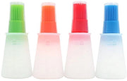 Set di pennelli per bagnare a silicone - 4 colori - testina resistente alle alte temperature - coperchio - resistente agli urti - sicuro per l'alimentazione - pennello per bagnare