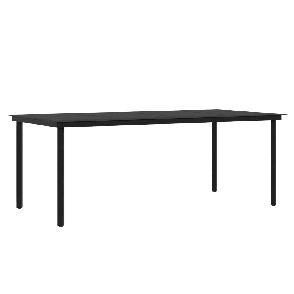 Set da Pranzo da Giardino e Cuscini 9 pz in Polyrattan e Vetro cod mxl 39911