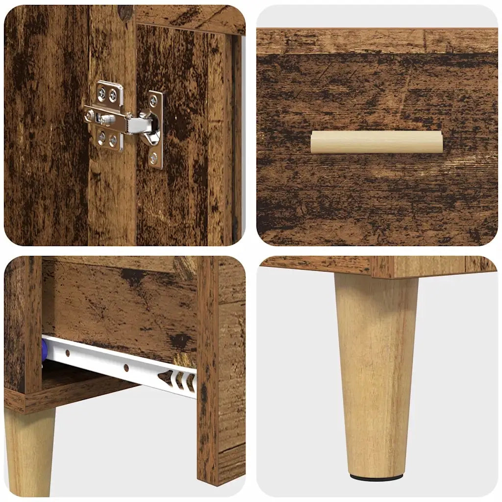 Credenza-Buffet-Armadio da cucina Legno vecchio 70 x 31 x 115 cm Legno multistrato