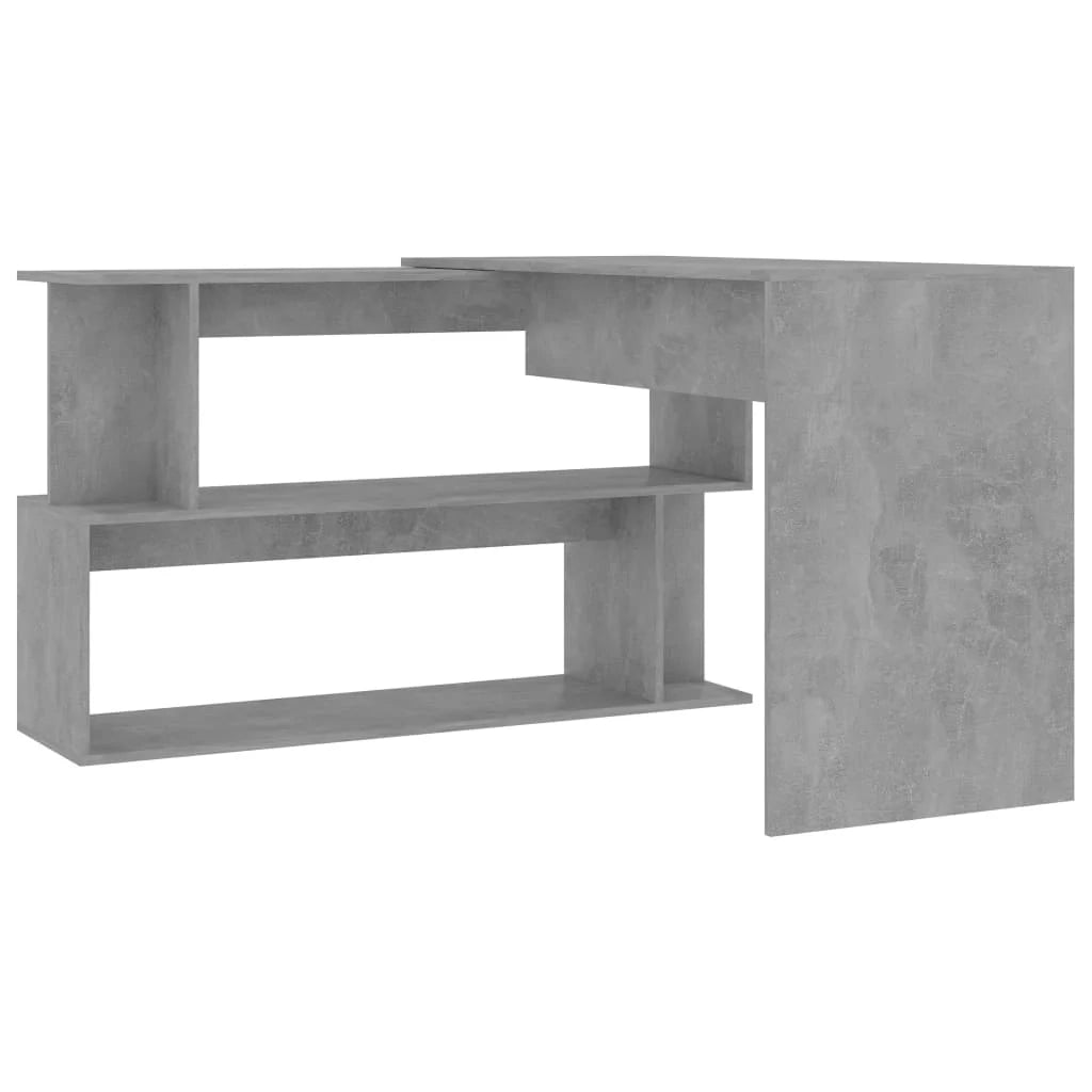 Scrivania tavolo postazione di lavoro mobile per computer scrivania angolare 200 x 50 x 76 cm legno ingegnerizzato grigio 02_0023688