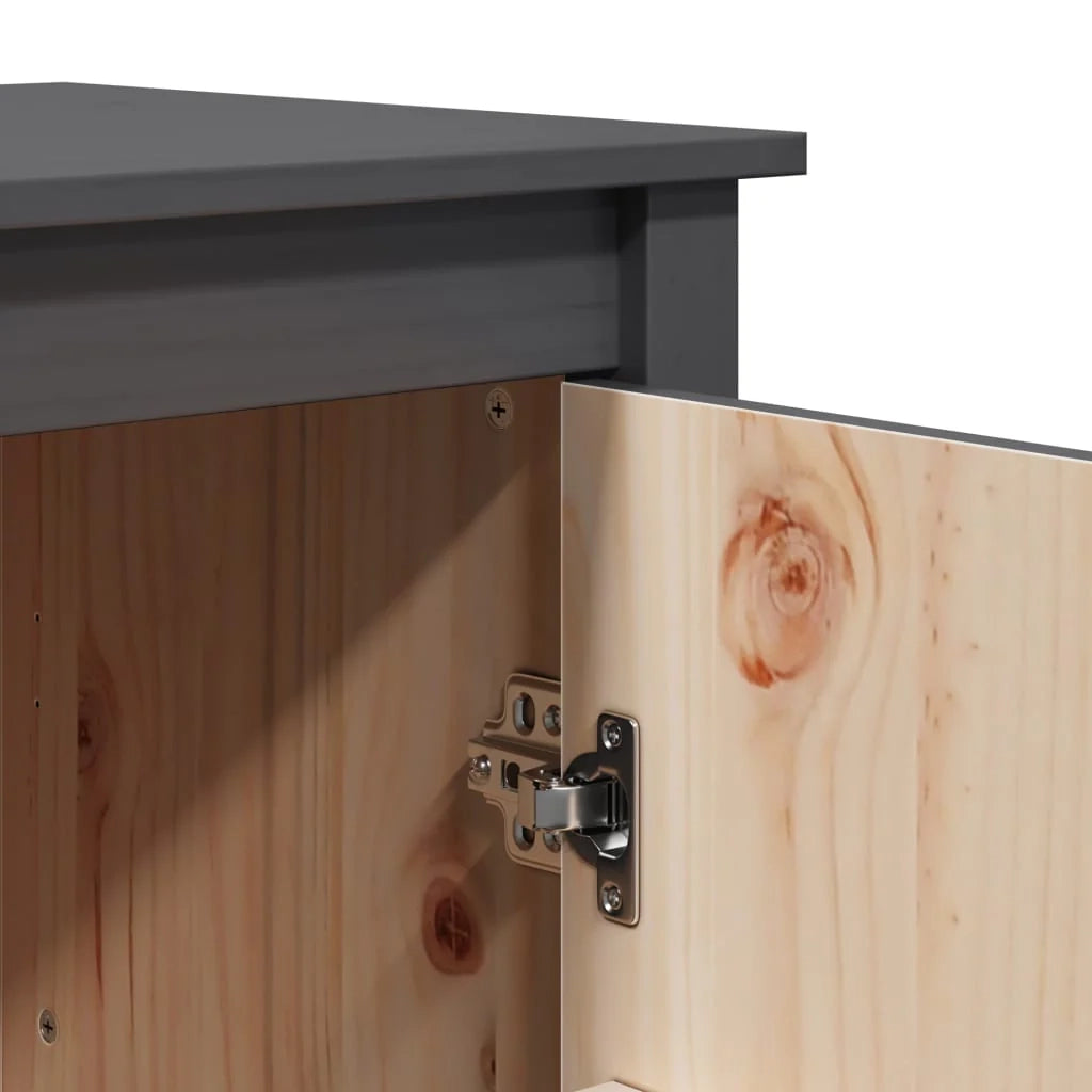 Buffet credenza cassettiera armadio mobile contenitore organizer per cucina soggiorno salotto 83 x 41,5 x 100 cm legno massello di pino grigio 02_0031808