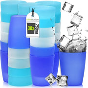 Bicchieri in plastica colorati, 250 ml, riutilizzabili, indeformabili, set di bicchieri per feste, servizio da campeggio, bicchieri per bambini
