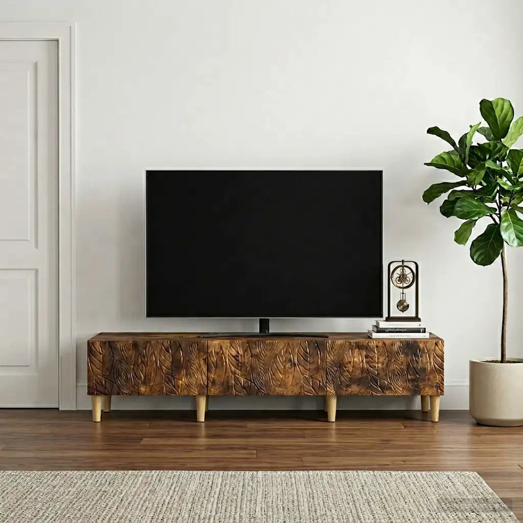 Mobile TV 147 x 34,5 x 30 cm Rovere Fumo Legno ingegnerizzato 895170
