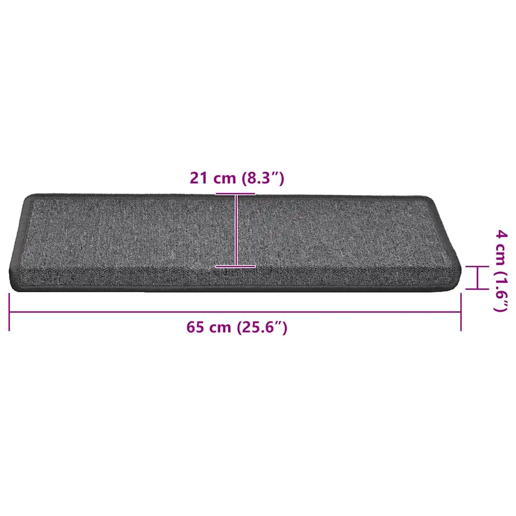Tappetini per Scale 30 pz 65x21x4 cm Grigio Scuro