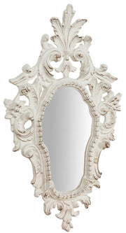 Biscottini Specchiera da parete in legno finitura bianco anticato Made in Italy Offerta