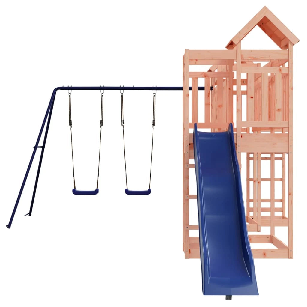 Altalena parco giochi da esterno scivolo altalena robusta giochi da giardino 362 x 585 x 238 cm legno massello di abete Douglas 02_0004691