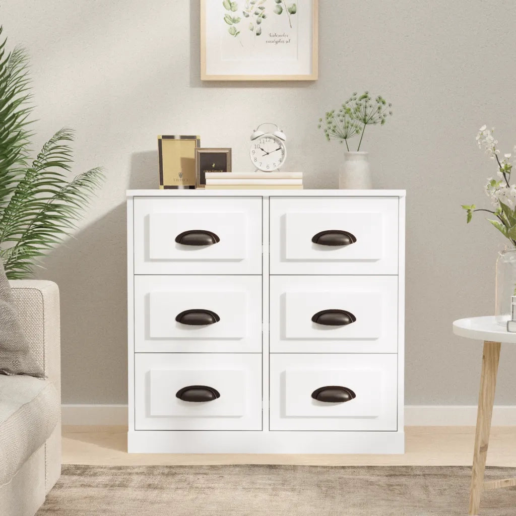 Credenza | Madia | Buffet da pranzo | Armadio da pranzo Bianca 70x35,5x67,5 cm in Legno Multistrato