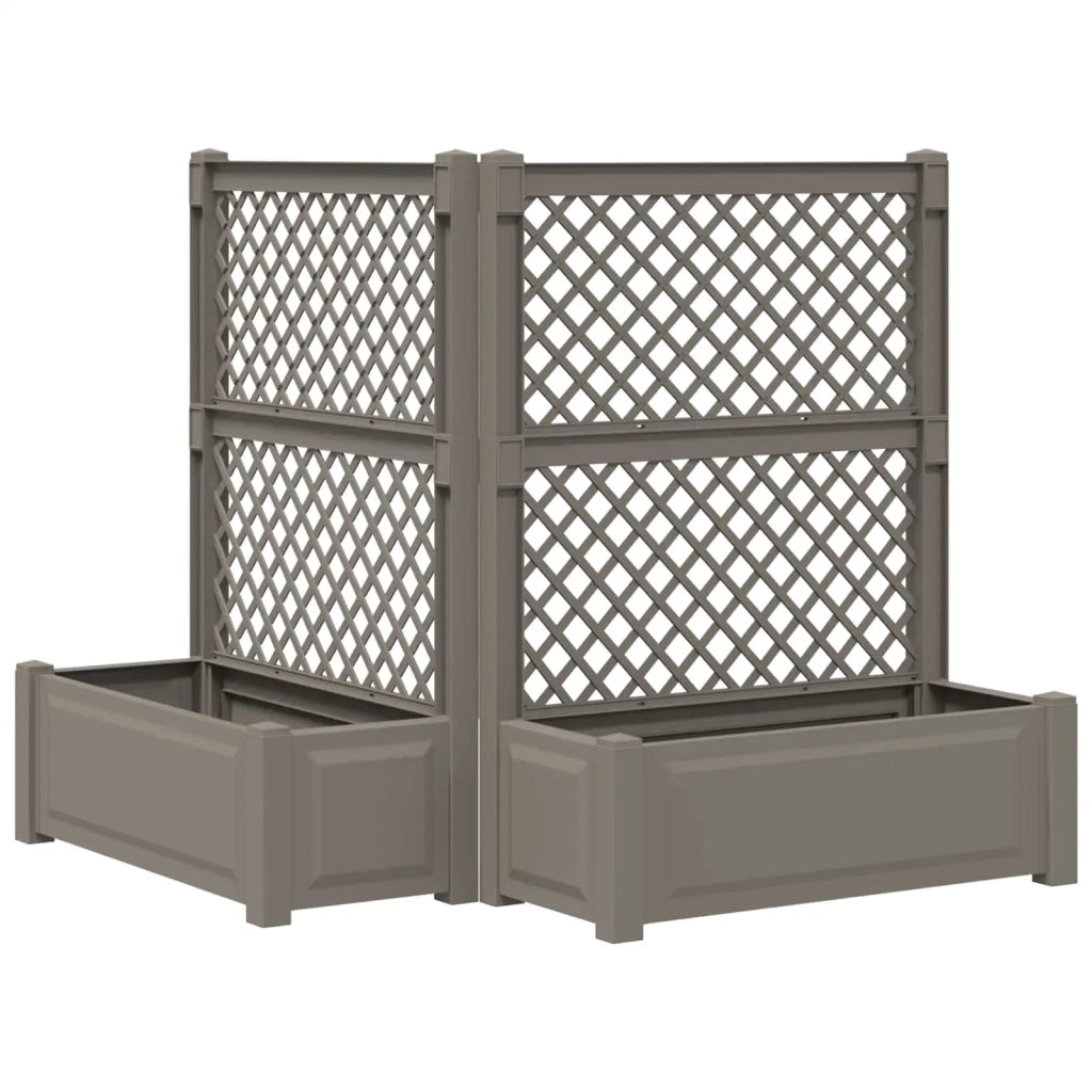 Vaso Grande con Direzione 2 pz Grigio 143 x 143 x 133,5 cm PP CFW6307935