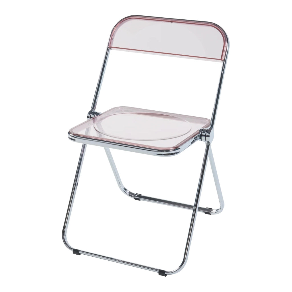 Set di 6 sedie pieghevoli 74 x 46 x 47 cm rosa trasparente 03_0009907