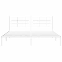 Giroletto con Testiera Metallo Bianco 180x200 cm 355614