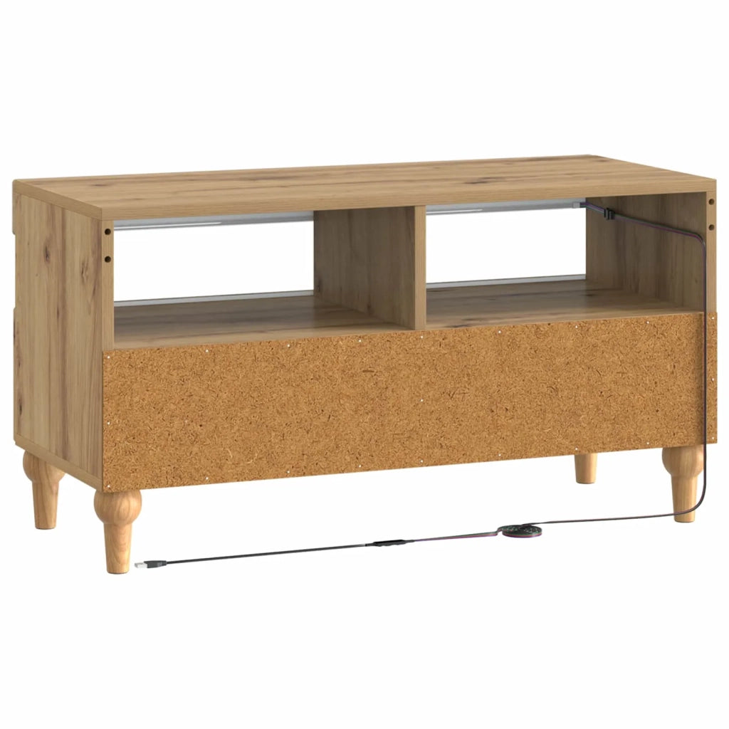 Mobile TV LED Rovere Artigianale Legno ingegnerizzato 896344