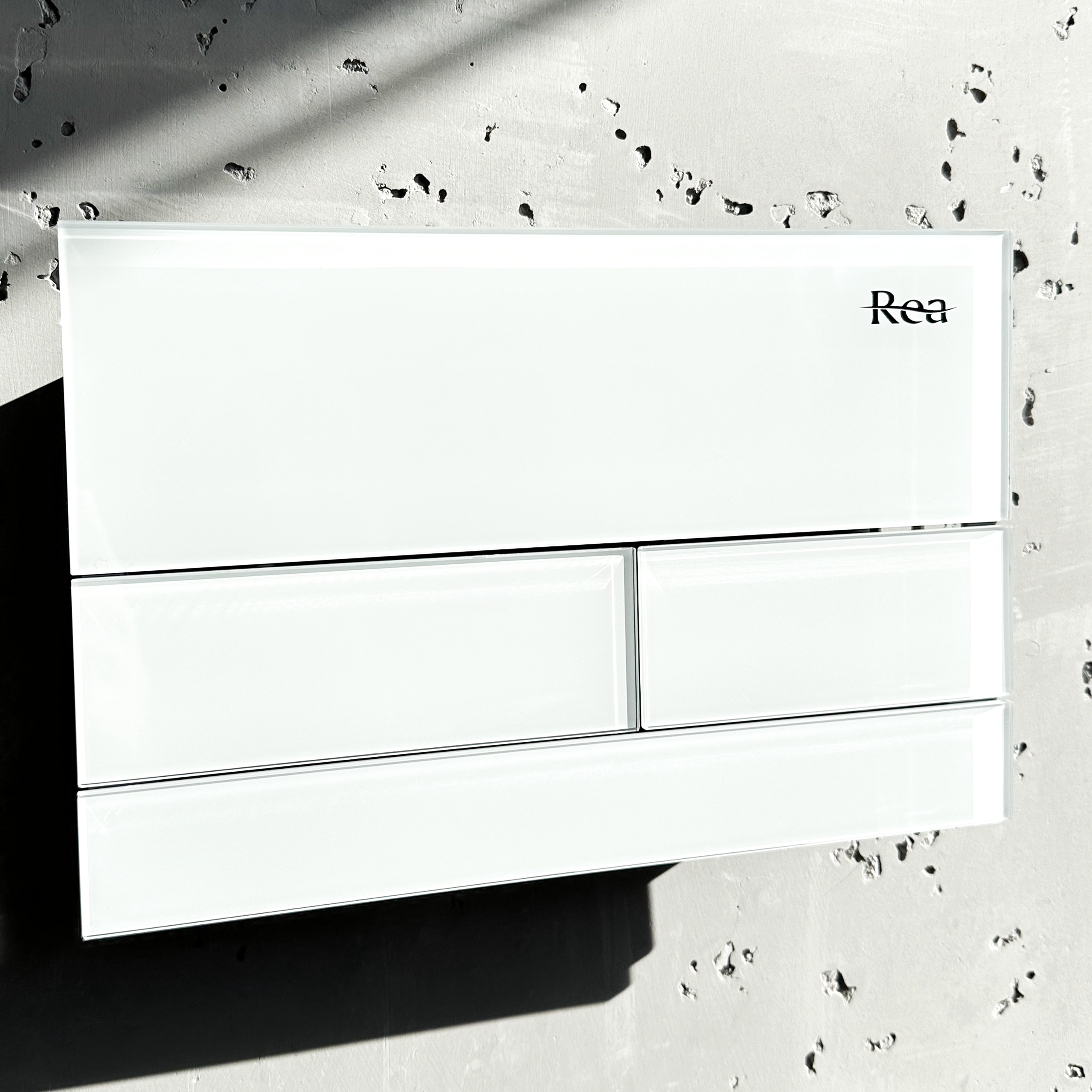 Pulsante Per Supporto Set Da Incasso Wc K011a-q Rea T White Glass