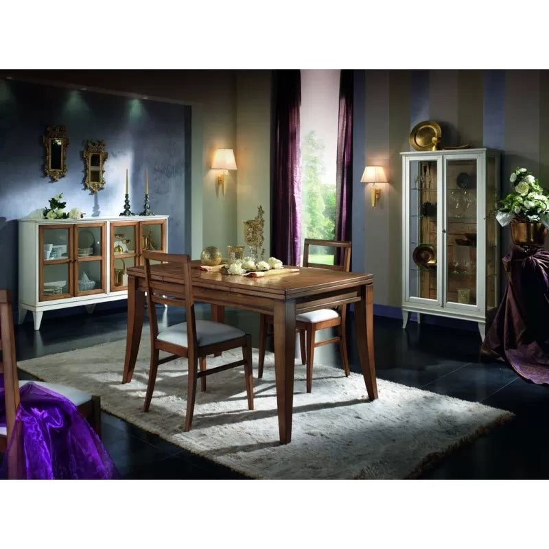 Vetrina classica 2 porte legno bianco shabby 83x36x170 - Mobili 2G