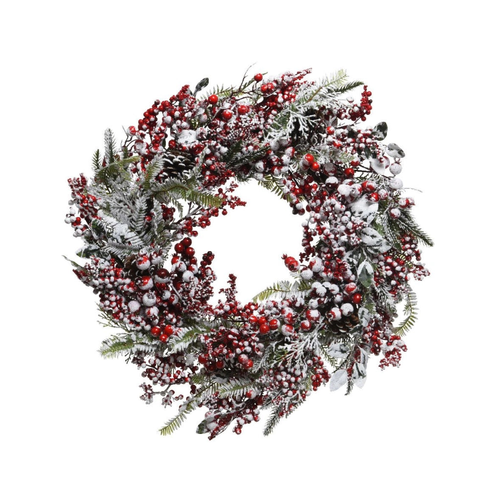 Ghirlanda in bacche rosse 60 cm