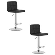 Sgabello girevole VALORA HAXU - Ecopelle nera / Base cromata x 2