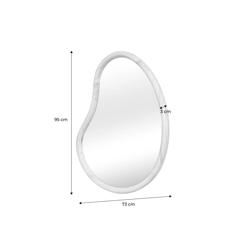 Specchio in legno di abete, 95cm, marrone naturale