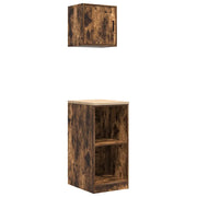 Armadi da Garage 2 pz Rovere Fumo in Legno Multistrato CFW6614996
