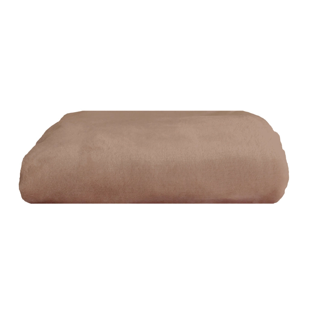 Copripiumino Plaid castanho FLANBERG in Poliestere - 180x220 cm
