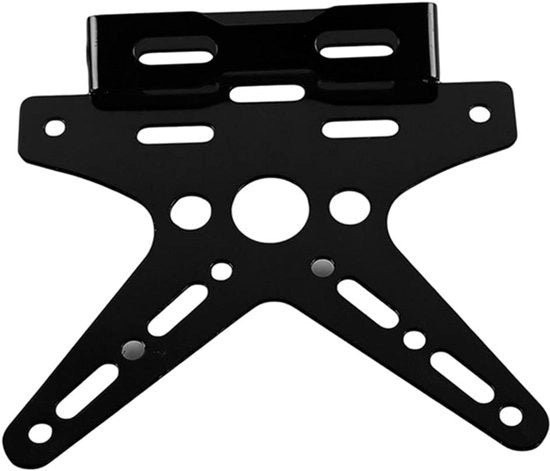 Houder di cartellino targa universale - Allojamento in alluminio - Regolabile - Nero - 16,7cm x 16cm x 3cm - Peso ridotto 85g - Allojamento targa