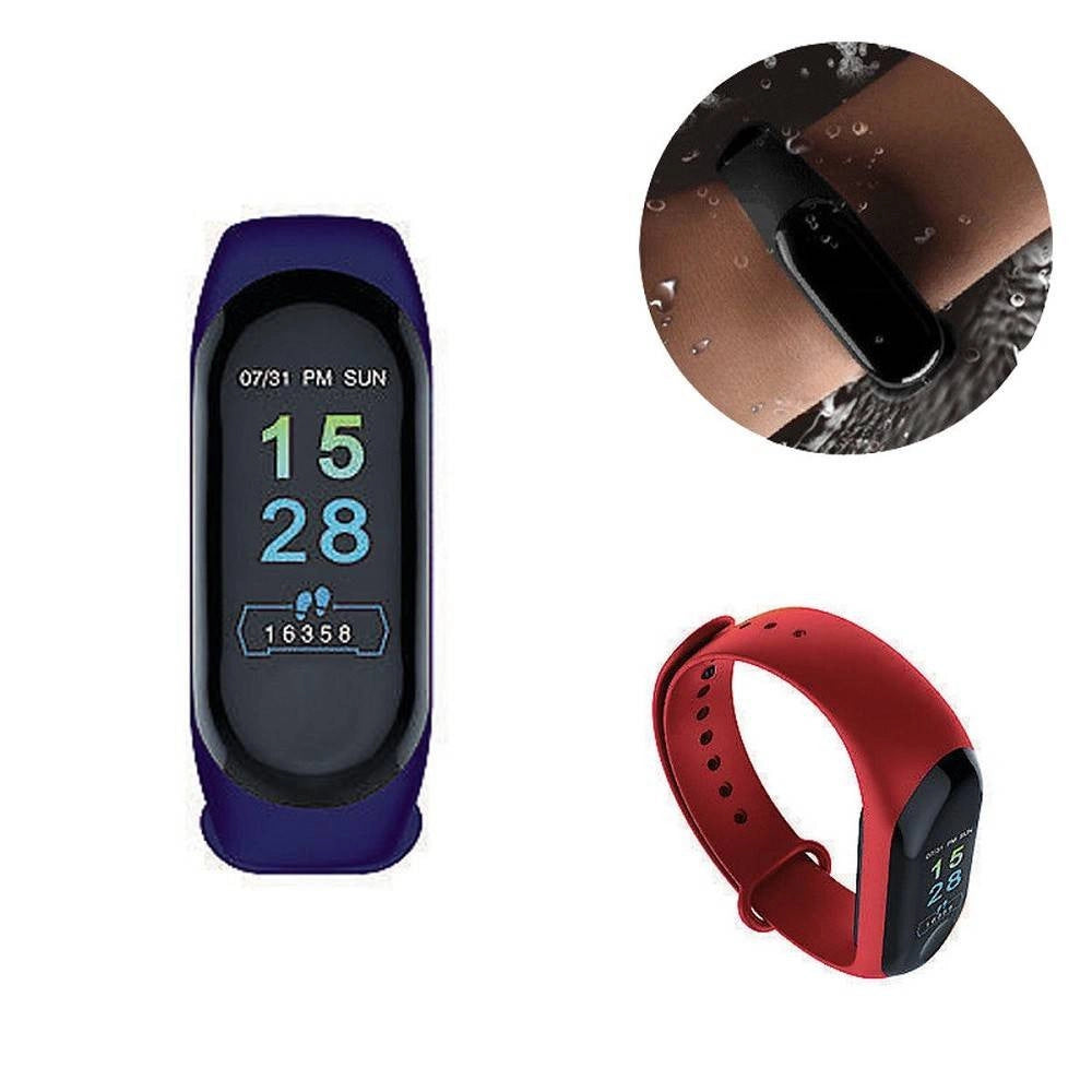 Trade Shop - Smartwatch Bracciale Orologio Smart Bluetooth Cardiofrequenzimetro Oled Mi3 -