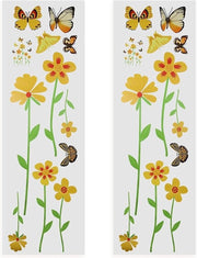 Due pezzi di adesivi decorativi fiori farfalla per cestini, porte, finestre, mobili domestici