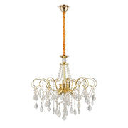 Lampada A Sospensione In Cristallo Swe076-cp 50cm Gold