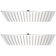 Soffione per Doccia a Pioggia 2pz Acciaio Inossidabile 30x40cm  cod mxl 47749