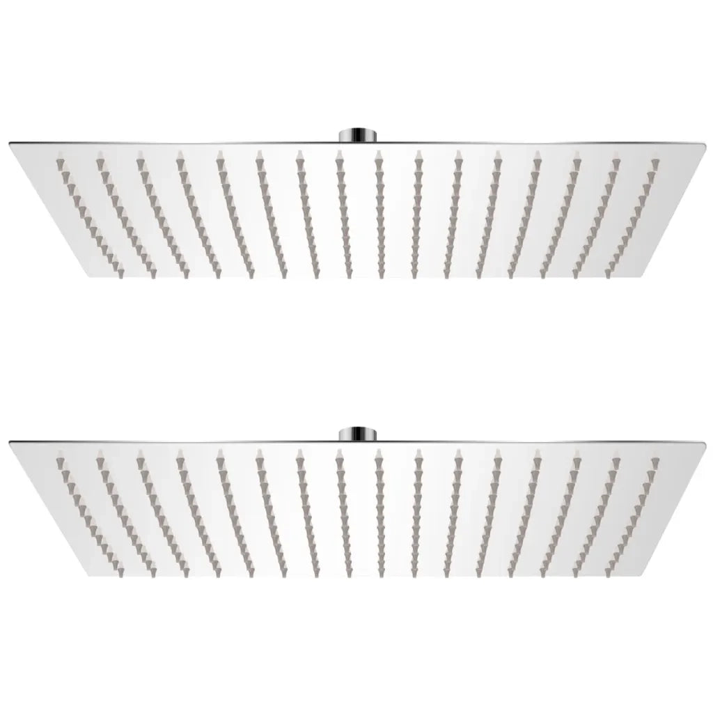 Soffione per Doccia a Pioggia 2pz Acciaio Inossidabile 30x40cm  cod mxl 47749