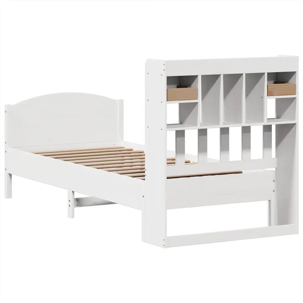 Letto con Libreria senza Materasso 75x190 cm in Legno Pino 3323168
