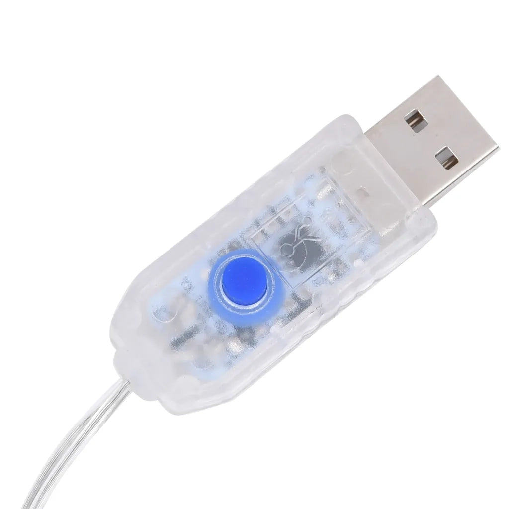 Luci Fatate Stella e Luna con Telecomando 138 LED Blu CFW7177674