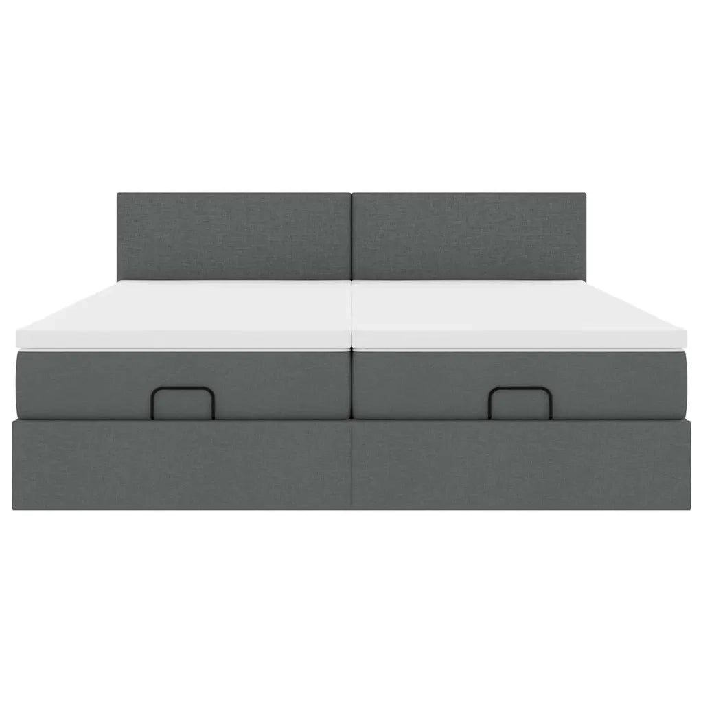 Struttura Letto Pouf con Materassi 160x200 cm in Tessuto 3312816