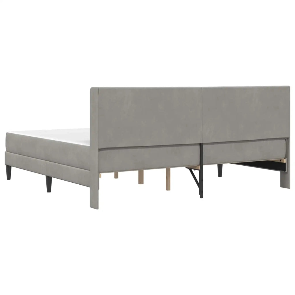 Struttura letto con materasso Grigio Chiaro 200 x 200 cm 3414885