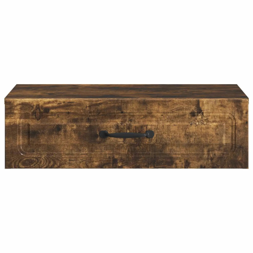 Tavolino da Parete Laterale Rovere Fumo 59 x 34,5 x 17 cm