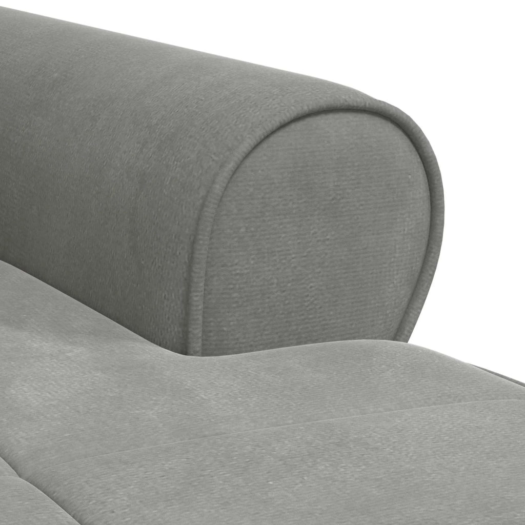 Chaise Lounge Grigio chiaro 91 x 157 x 91 cm Velluto