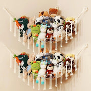 Pacco di 2 Organizzatori di Cuscini, Macramè Cuscino Sospeso, Organizzatore di Giochi Appeso per Cuscini e Orsetti Plush in Camera da Bambini.