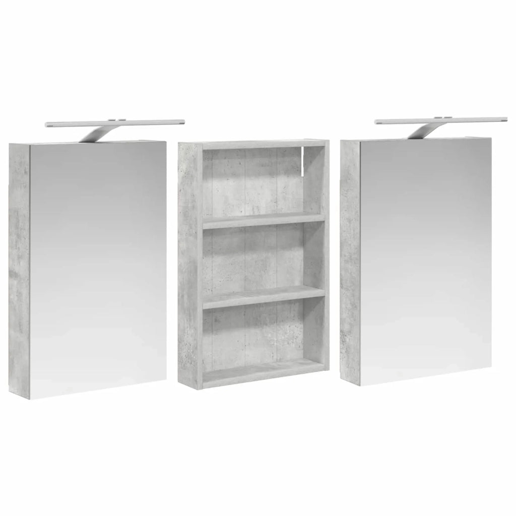 Set di Armadi da Bagno con porta 3 pcs 120 x 10,5 x 60,5 cm 3403739