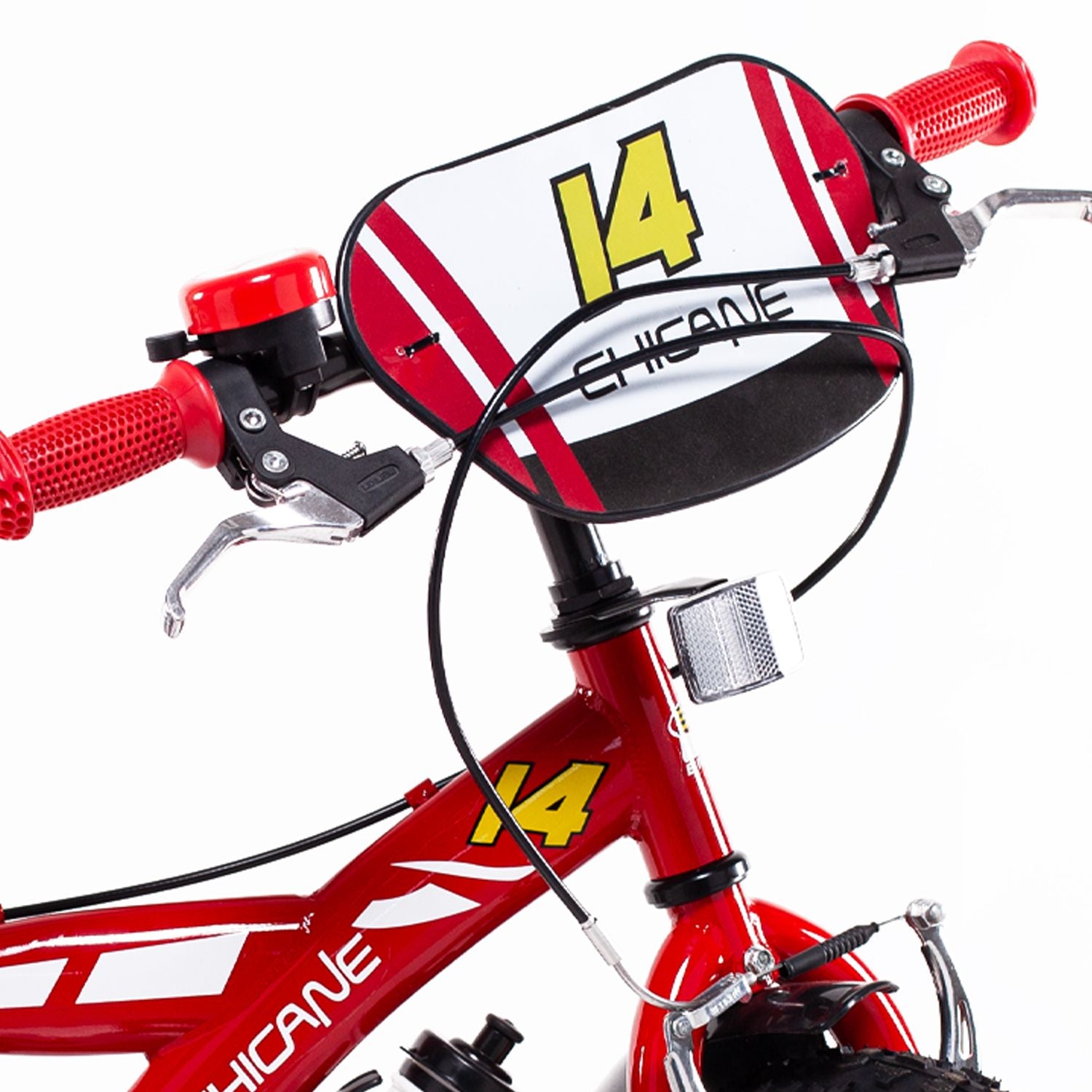 SCH CHICANE 14", bicicletta per bambini, adatta a bambini tra i 4 e i 6 anni, per altezza tra 100 e 120 cm, con campanel