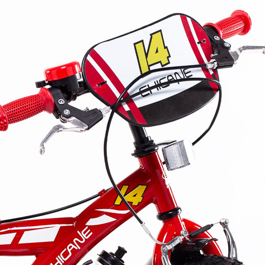 SCH CHICANE 14", bicicletta per bambini, adatta a bambini tra i 4 e i 6 anni, per altezza tra 100 e 120 cm, con campanel