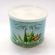 Trade Shop - Barattolo Cera Depilatoria Liposolubile Aloe Argan 400 Ml Depilazione Ceretta -