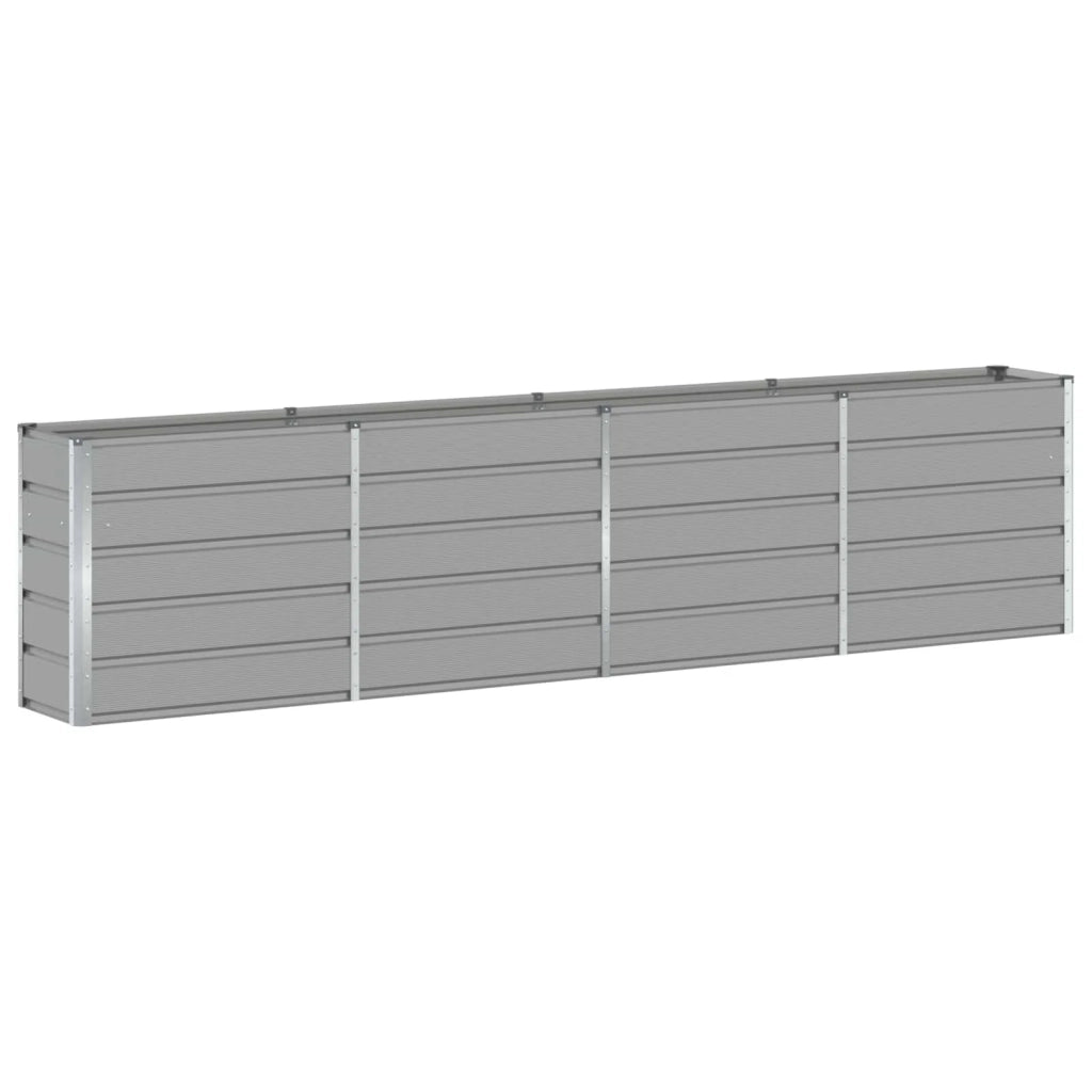Fioriera Grigio chiaro 320 x 40 x 75 cm Acciaio