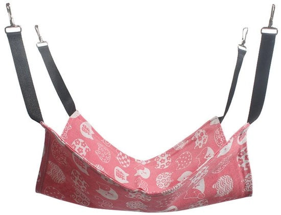 Hangmat per animali - letto per animali appeso - materasso per animali sottile per primavera e estate - hangmat per animali - letto per animali - materasso per animali - stampato a doppia faccia - lavabile - adatto per animali fino a 9 kg - 57 x 47 cm