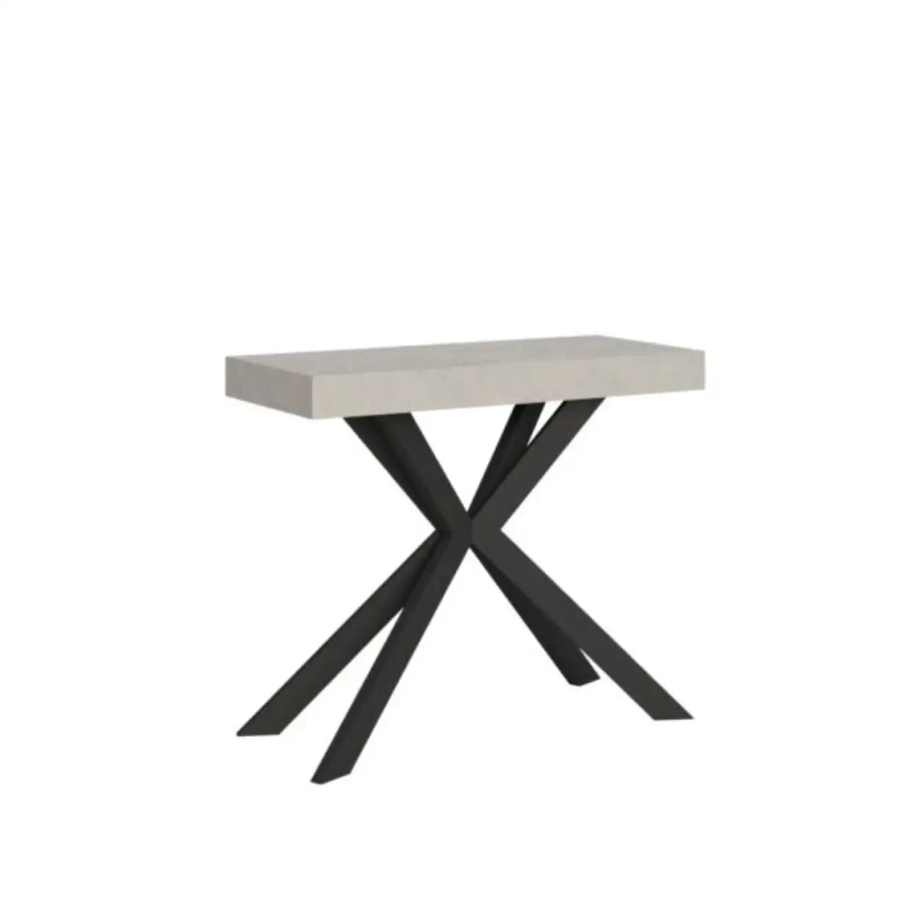 Consolle allungabile 90x40/300 cm Saki cashmere gambe antracite