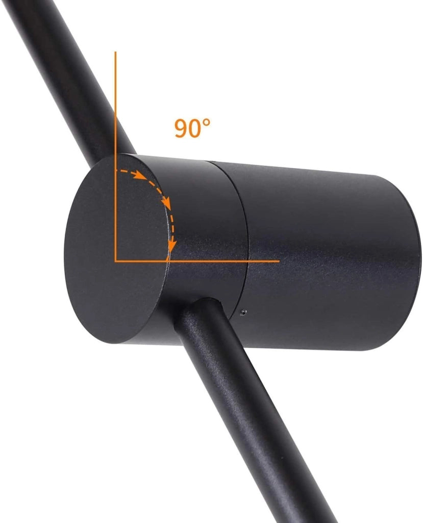 ZMH Applique da parete a LED per interni nera moderna 100cm girevole per scale