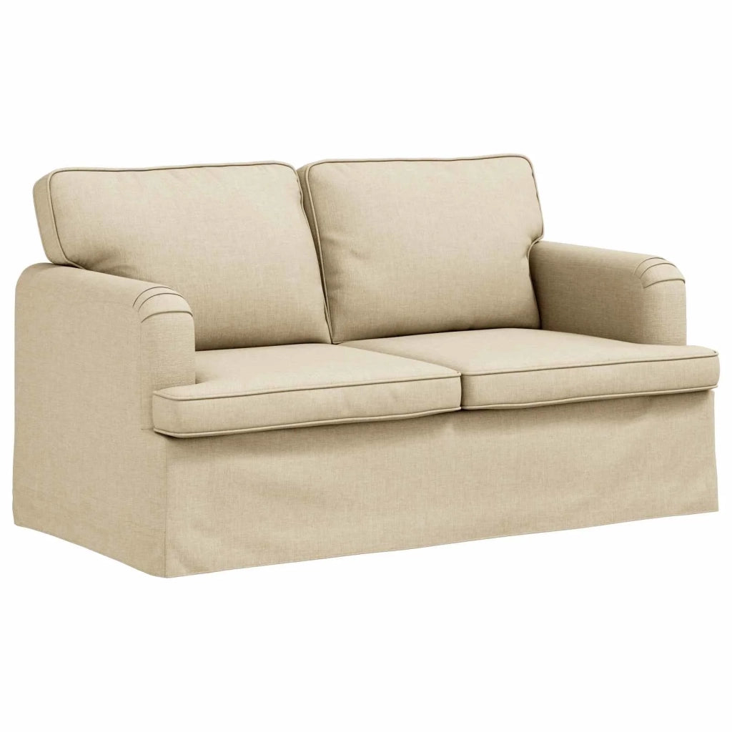 Set di divani 2 pcs Crema 144 x 80 x 85 cm Tessuto