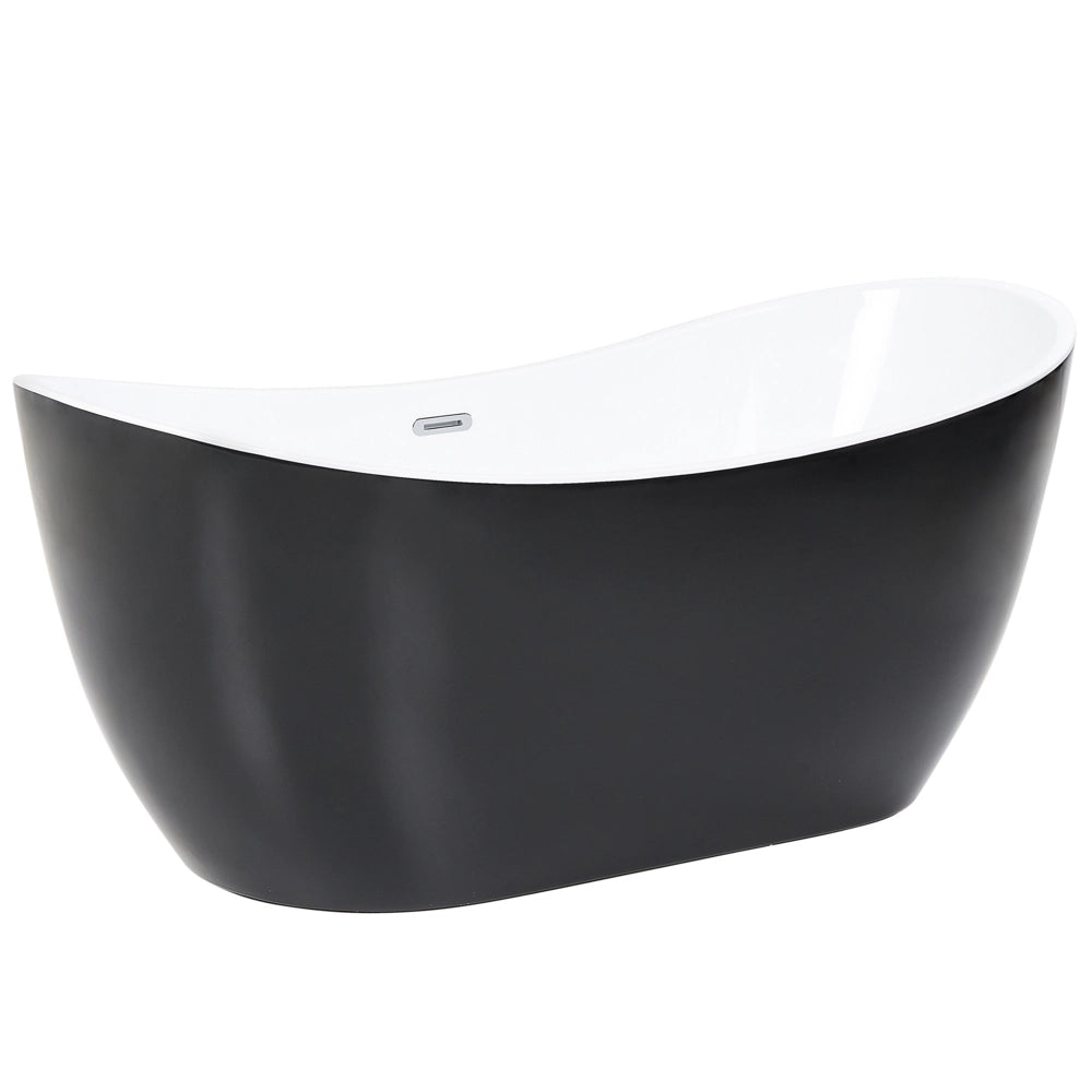 Vasca da bagno nera con argento sanitario singolo acrilico 170 x 77 cm autoportante moderno