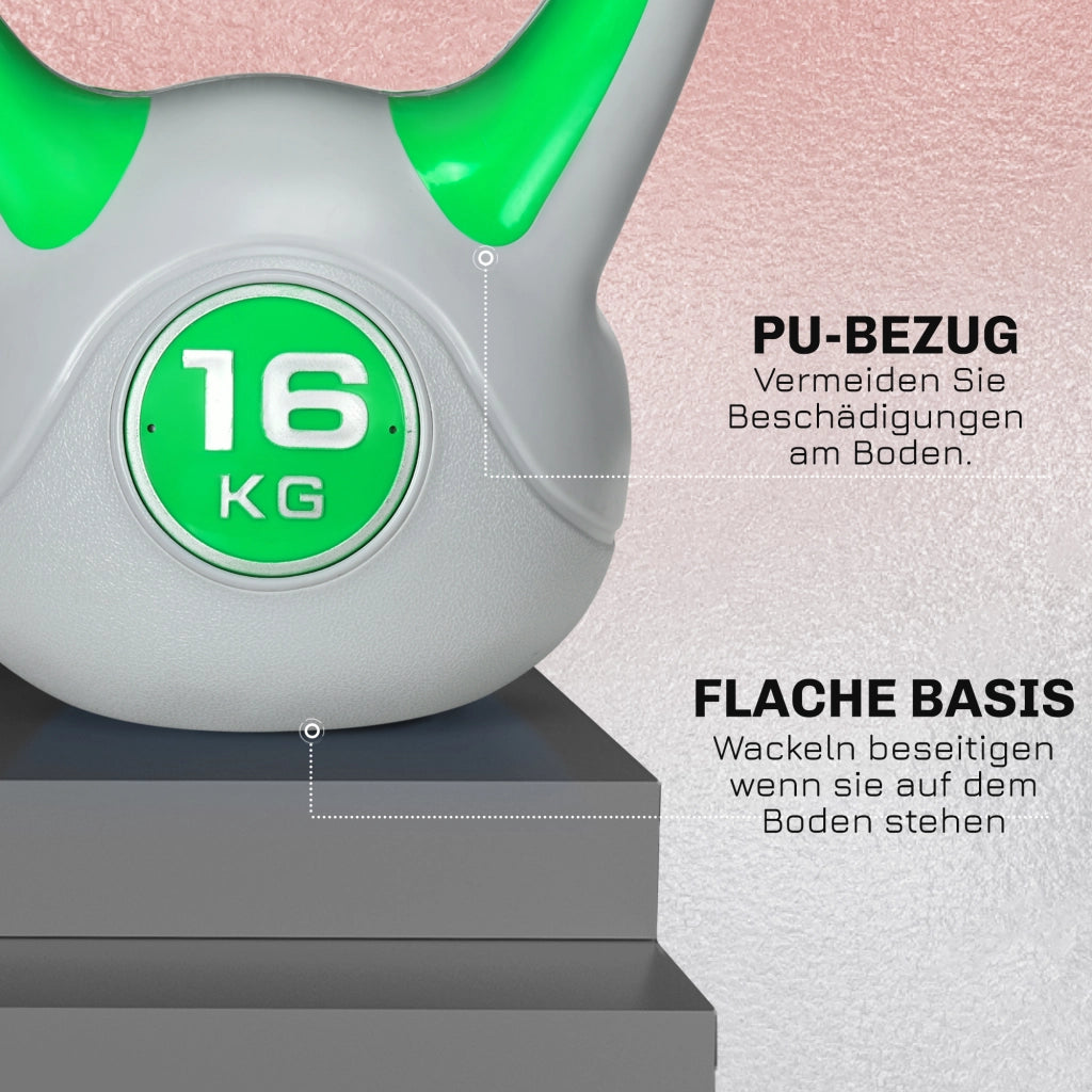 Kettlebell ¨C zephmum ¨C Verde, 16 kg, 27x17x31 cm