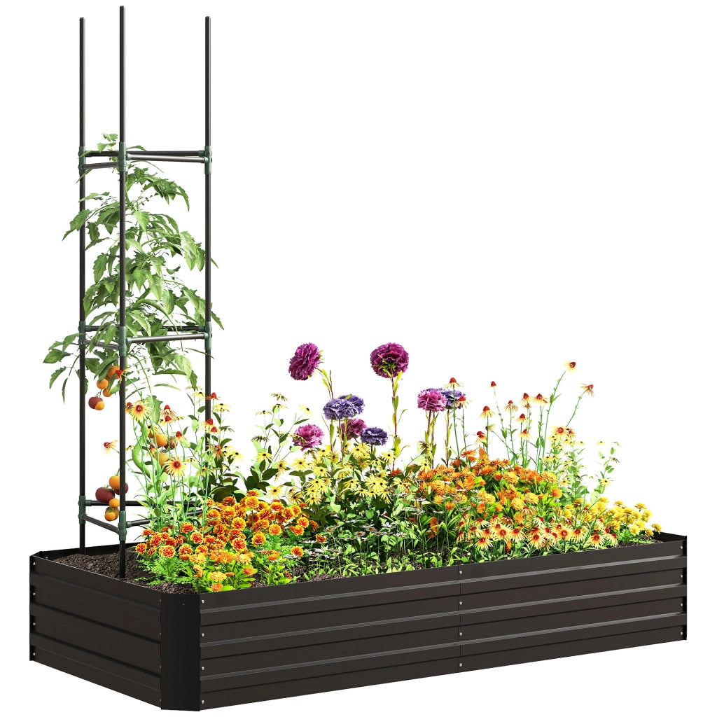 Carr¨¦ Potager Giardino ¨C Zephmum ¨C Grigio Acciaio 180x90x29.5 cm