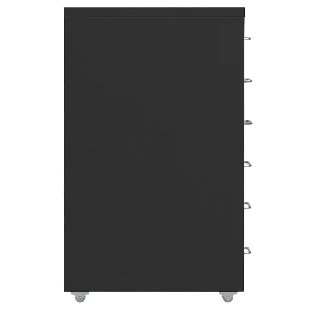 Schedario Mobile Nero 28x41x69 cm in Metallo CFW1092993