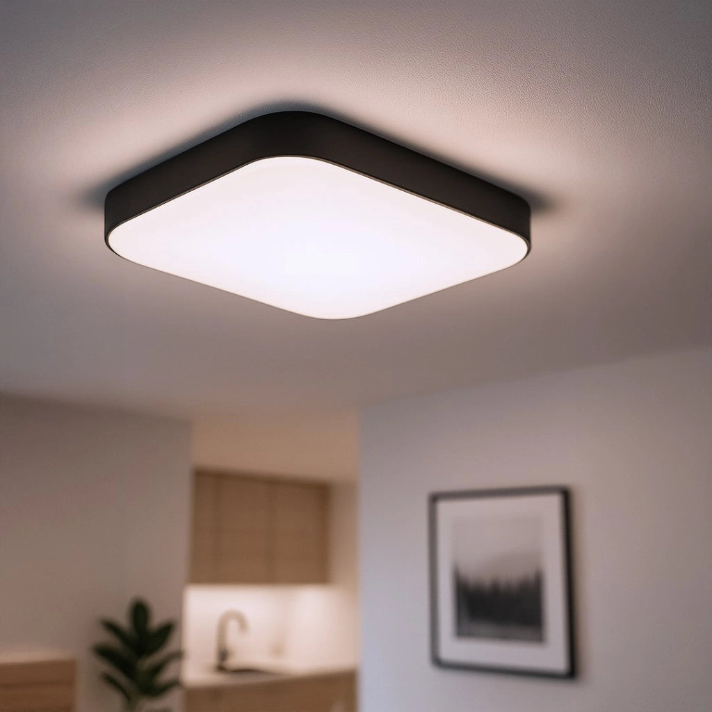 Plafoniera LED quadrata nera 26cm 11W 4000K NEMO Milagro